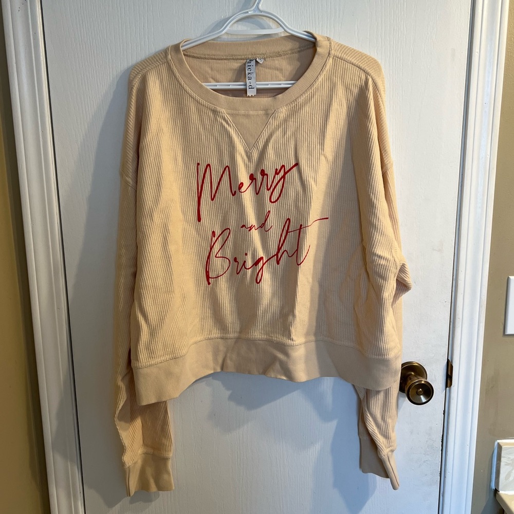 Merry and Bright Crop Sweater